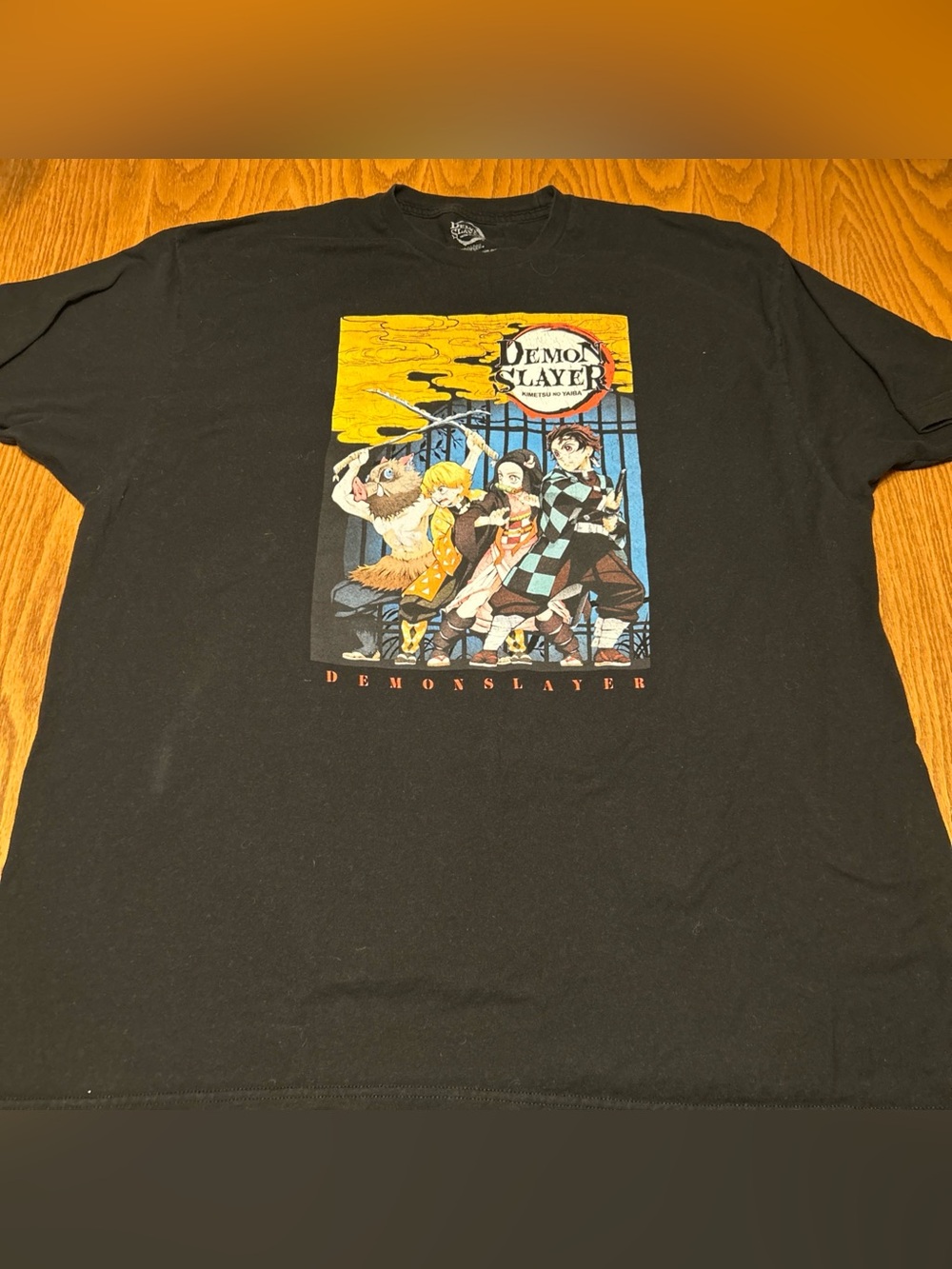 DEMON SLAYER ANIME Short Sleeve T-Shirt Mens 3XL Black Official Tee